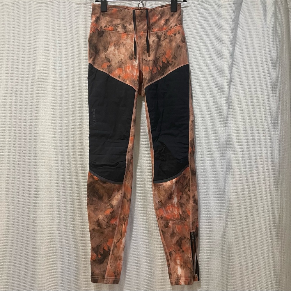 Craft Women's Camouflage Pink Orange Black Insulated Leggings